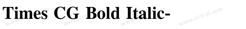 Times CG Bold Italic字体转换